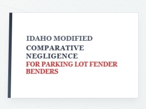 Determining Fault in Idaho Parking Lot Fender Benders